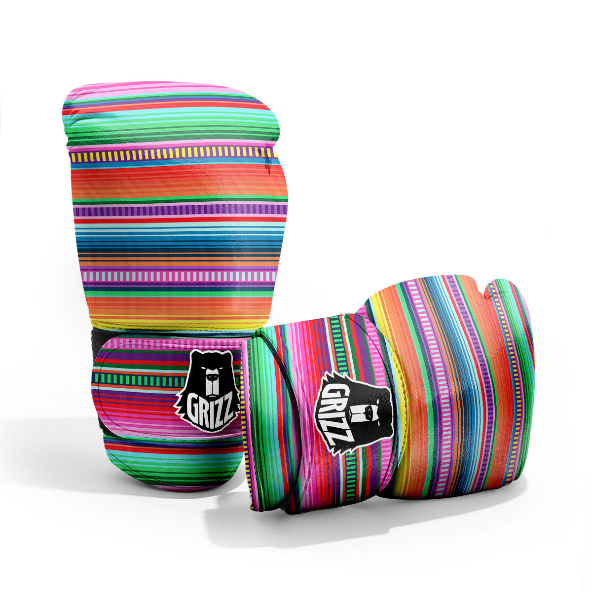 Blanket Stripe Ethnic Serape Print Pro Boxing Glove