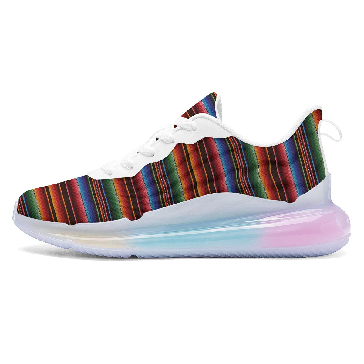 Blanket Stripe Tribal Mexican Print Running Sneakers-grizzshop