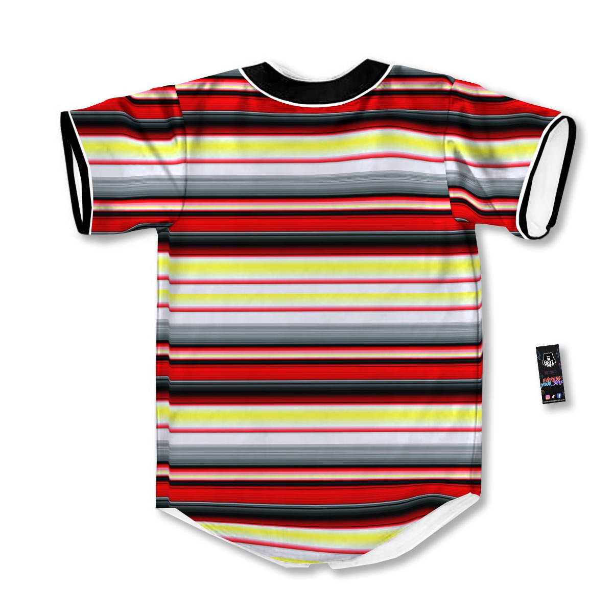 Blanket Stripe Tribal Serape Print Pattern Baseball Jersey-grizzshop