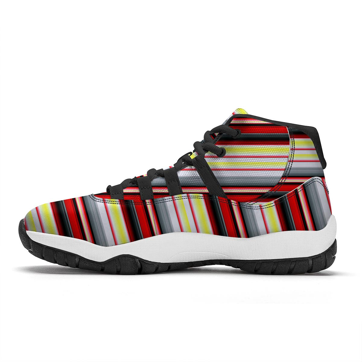 Blanket Stripe Tribal Serape Print Pattern Black Bball Shoes-grizzshop