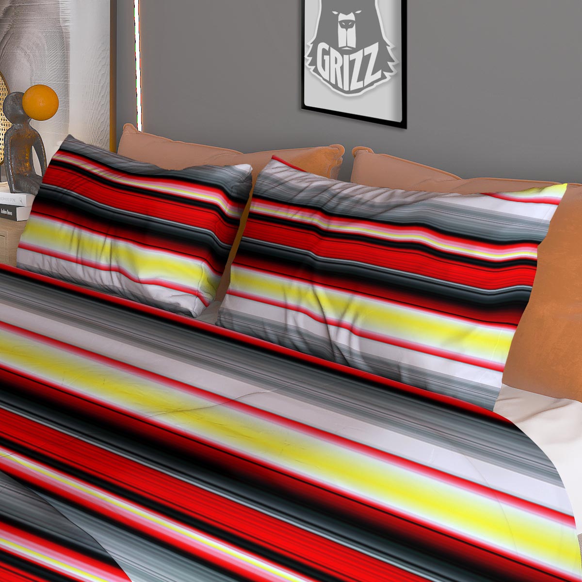 Blanket Stripe Tribal Serape Print Pattern Duvet Cover Bedding Set