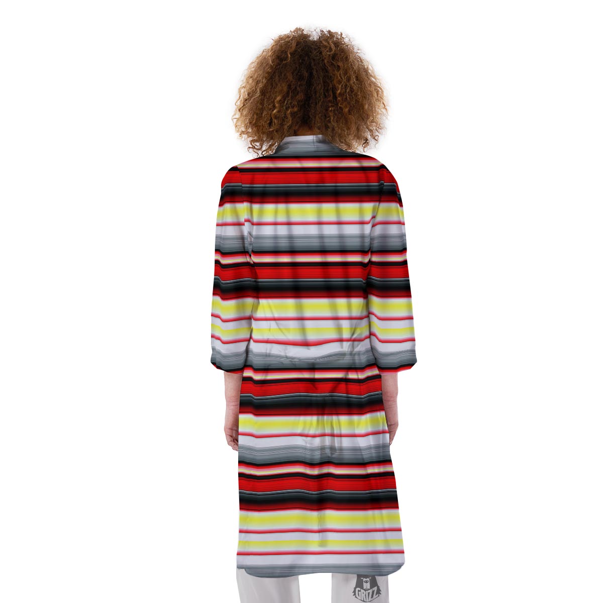 Blanket Stripe Tribal Serape Print Pattern Kimono-grizzshop
