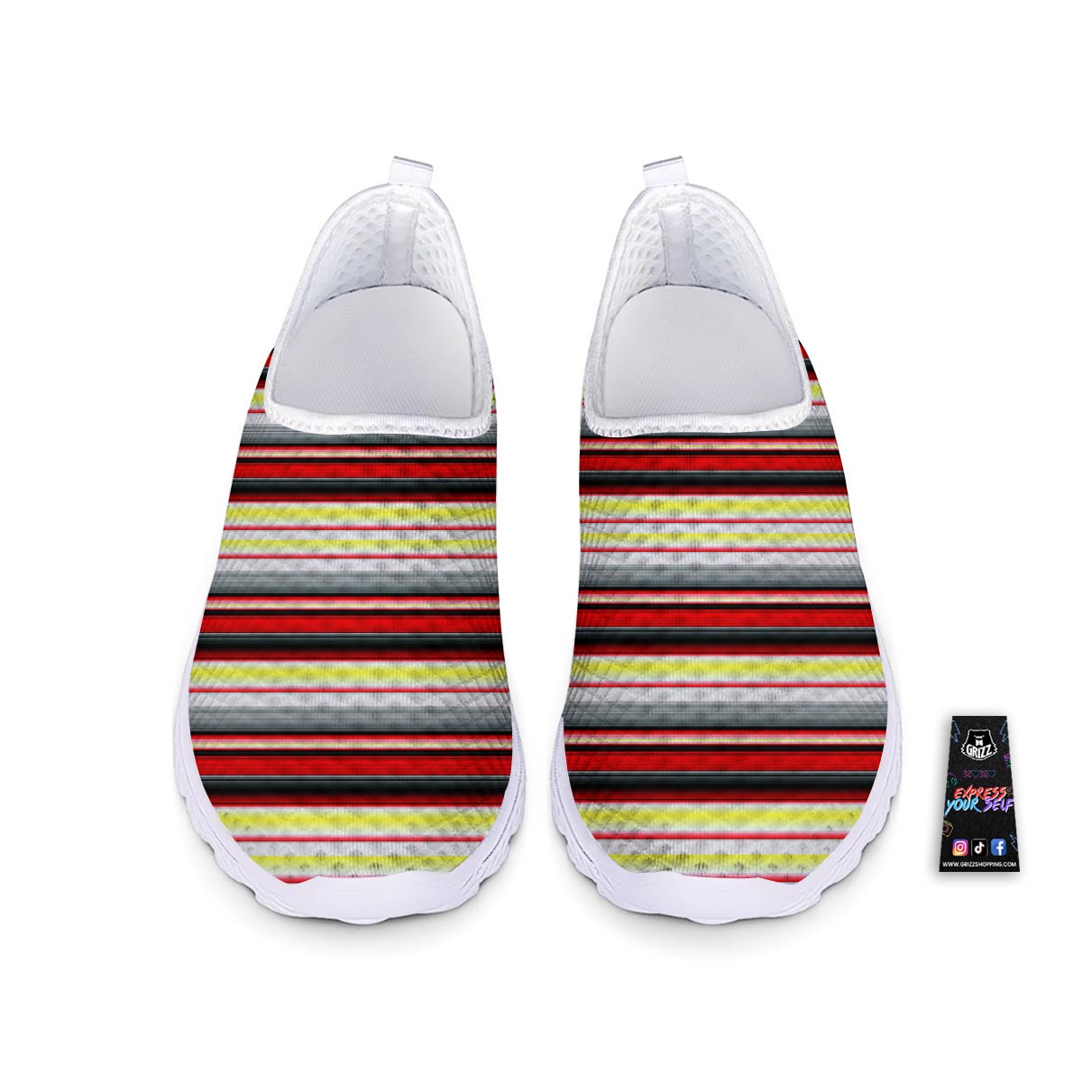 Blanket Stripe Tribal Serape Print Pattern Nurse Shoes-grizzshop