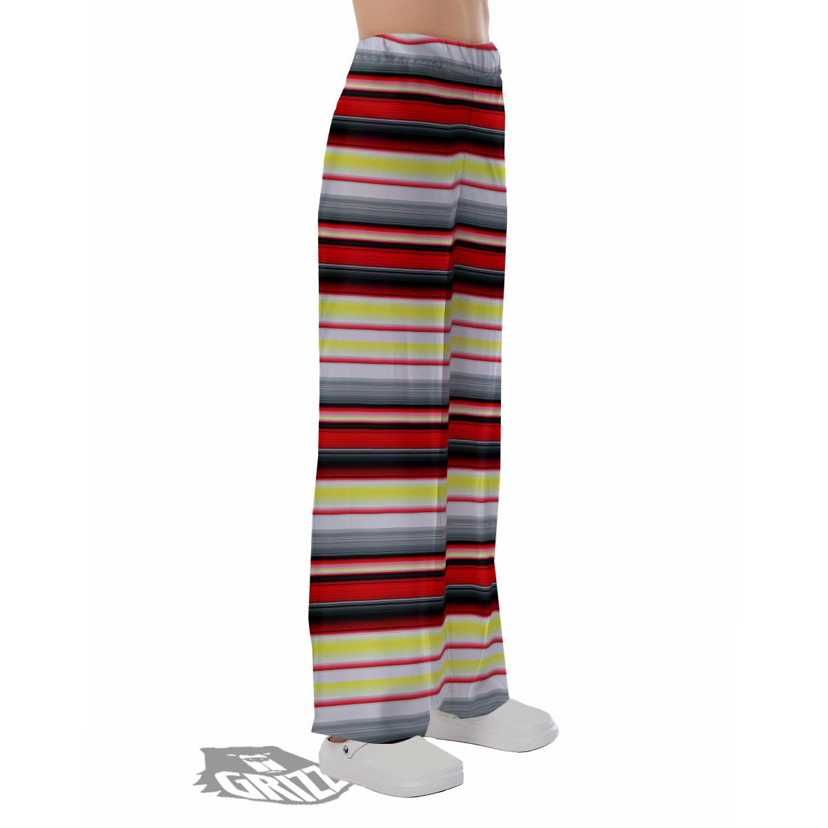 Blanket Stripe Tribal Serape Print Pattern Pajama Pants-grizzshop