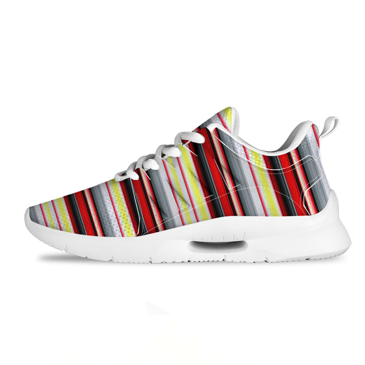 Blanket Stripe Tribal Serape Print Pattern Tennis Shoes-grizzshop