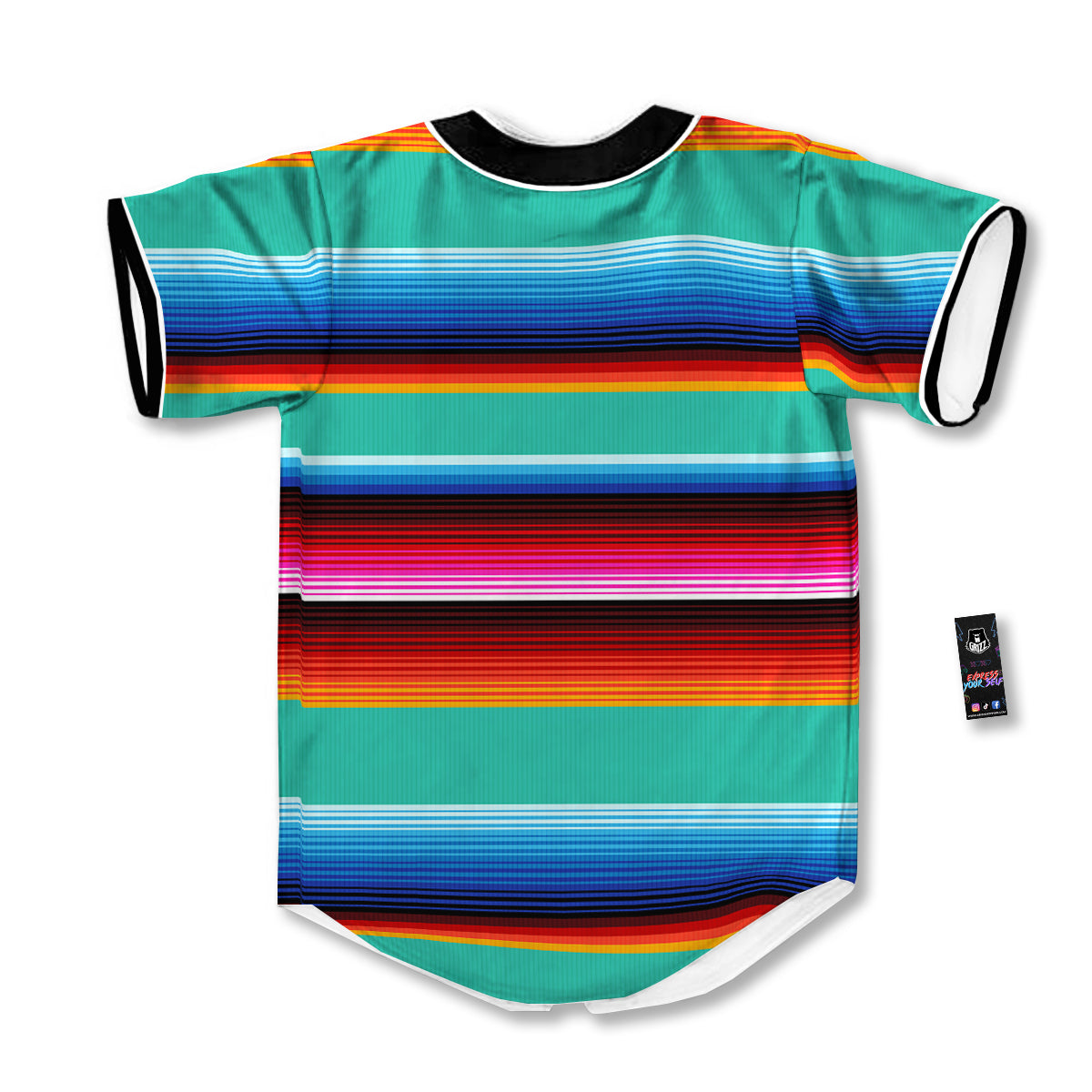 Blanket Stripes Cinco De Mayo Print Baseball Jersey-grizzshop
