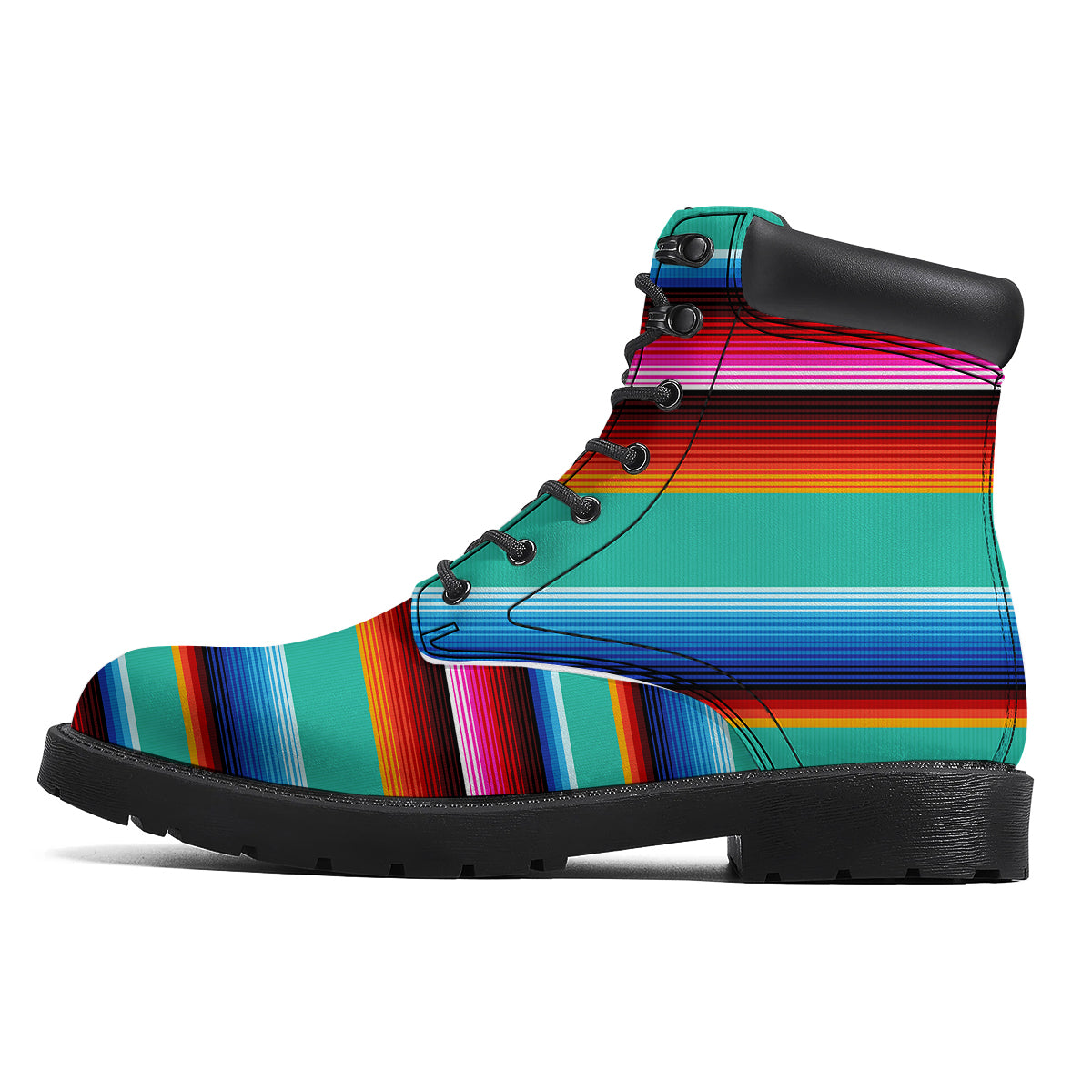 Blanket Stripes Cinco De Mayo Print Boots-grizzshop