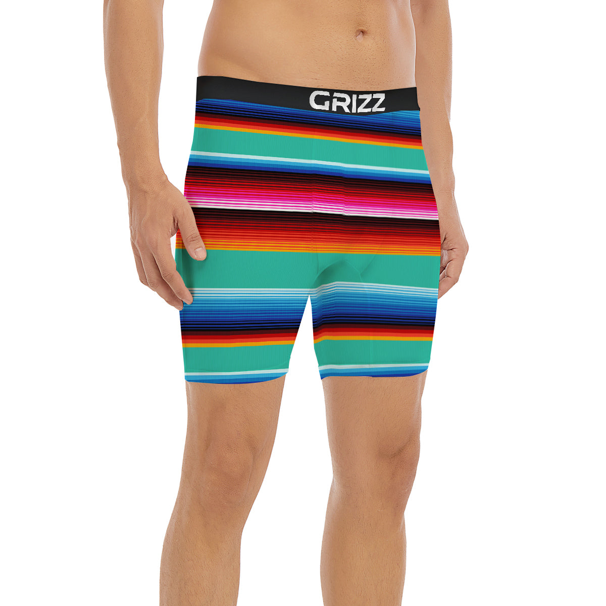 Blanket Stripes Cinco De Mayo Print Boxer Briefs-grizzshop