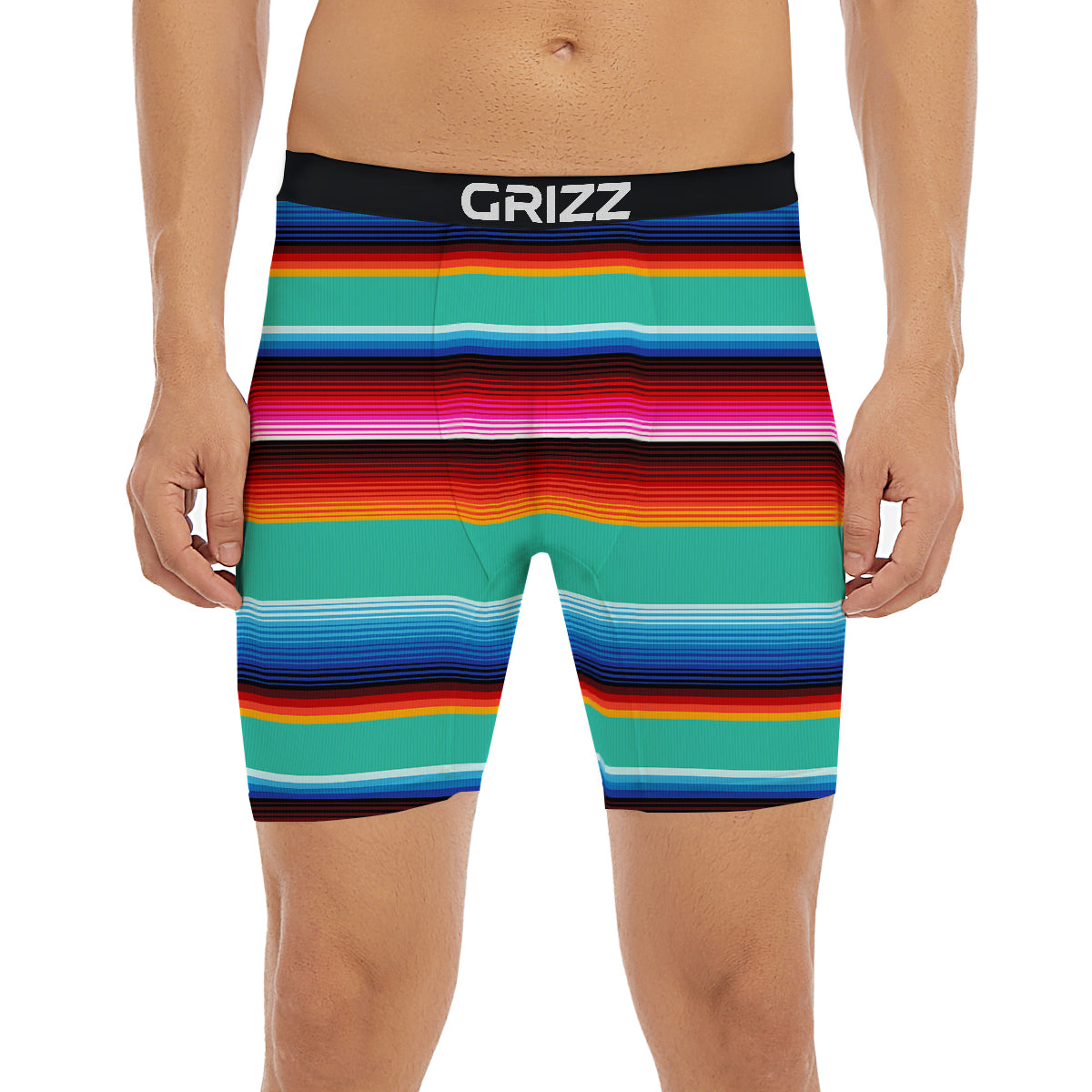 Blanket Stripes Cinco De Mayo Print Boxer Briefs-grizzshop