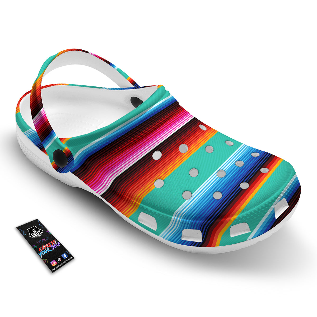 Blanket Stripes Cinco De Mayo Print Clog-grizzshop