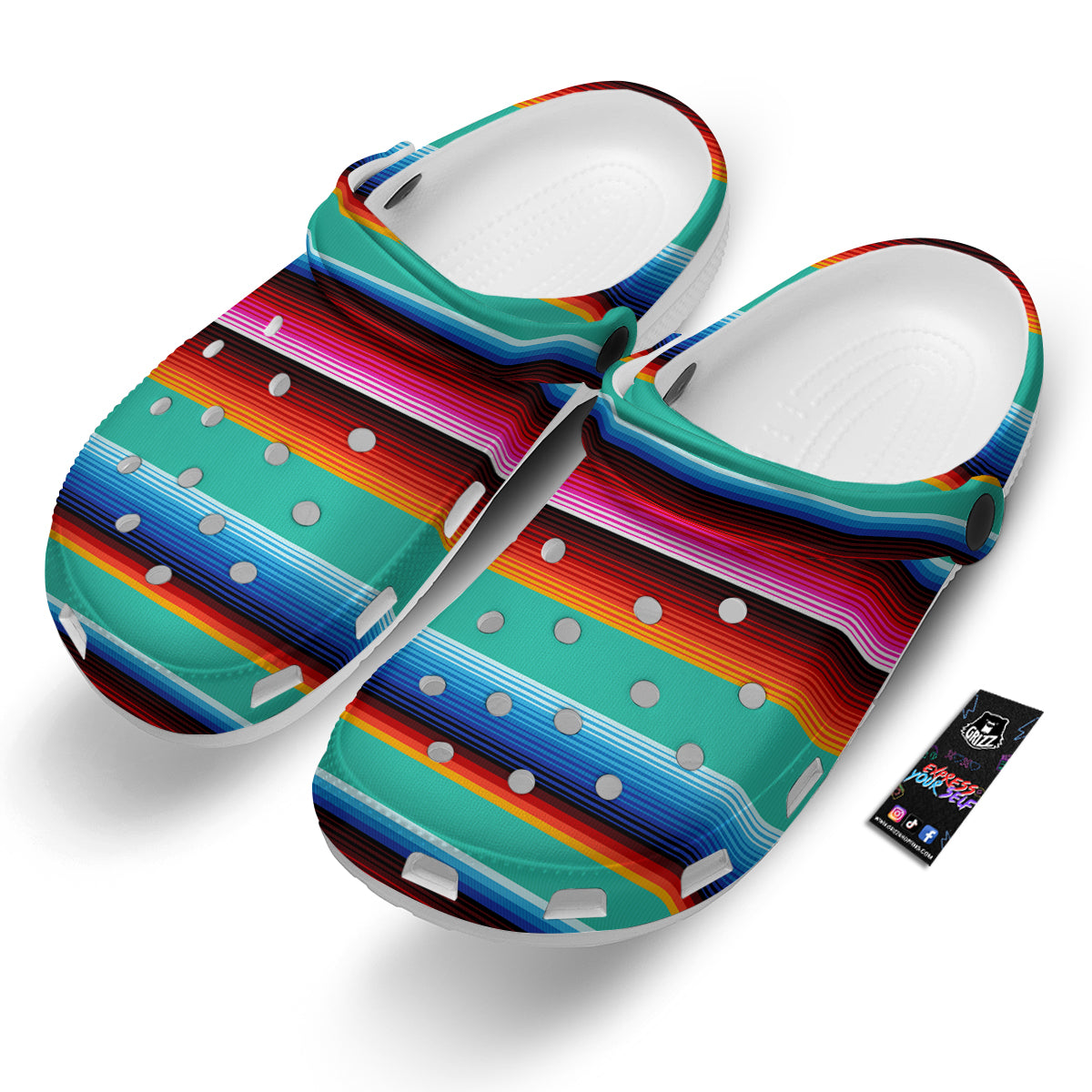 Blanket Stripes Cinco De Mayo Print Clog-grizzshop