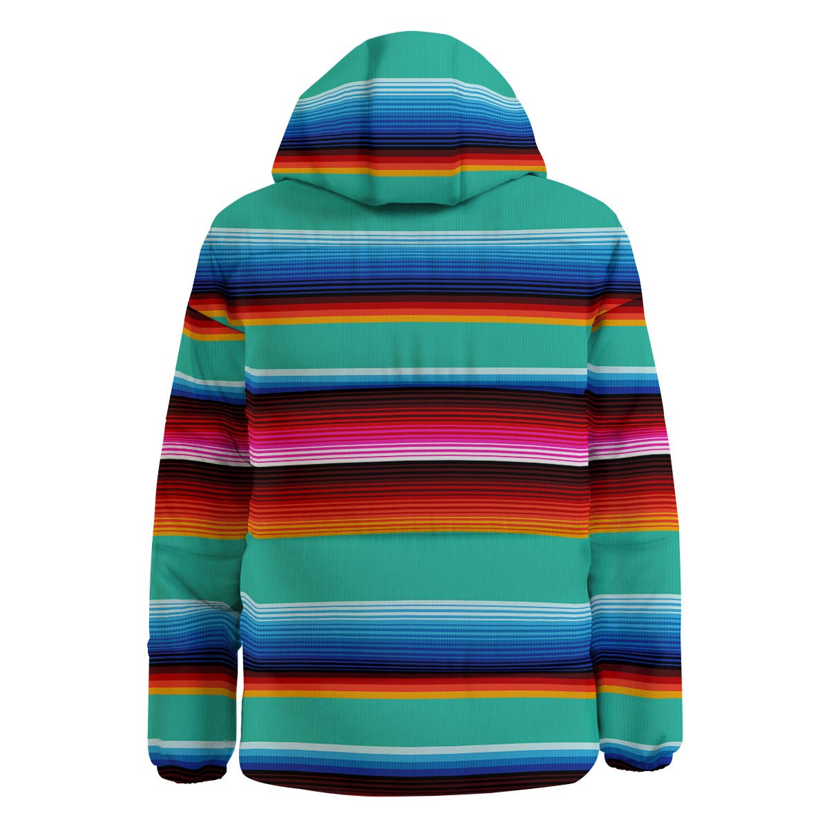 Blanket Stripes Cinco De Mayo Print Down Jacket-grizzshop