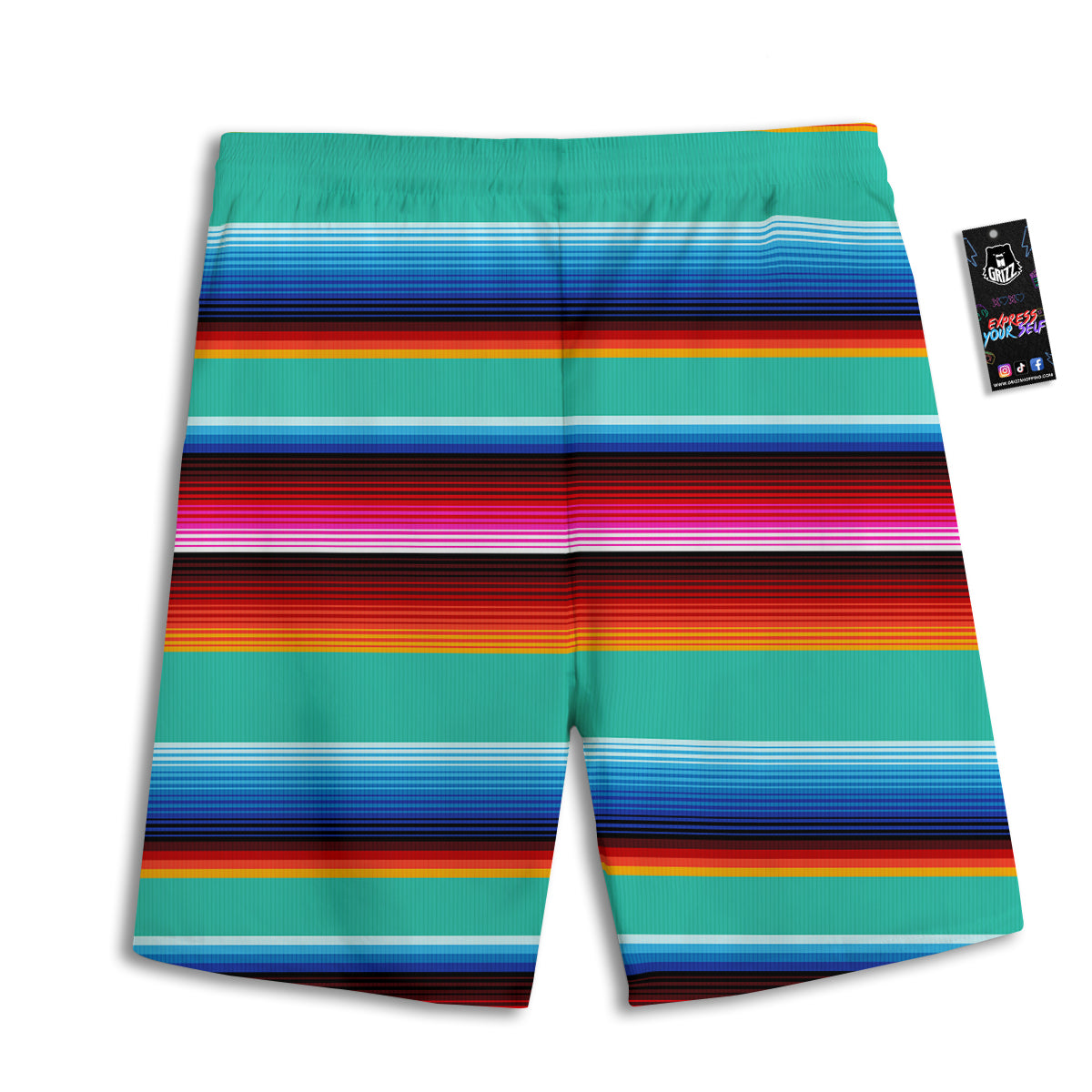 Blanket Stripes Cinco De Mayo Print Men's Athletic Shorts