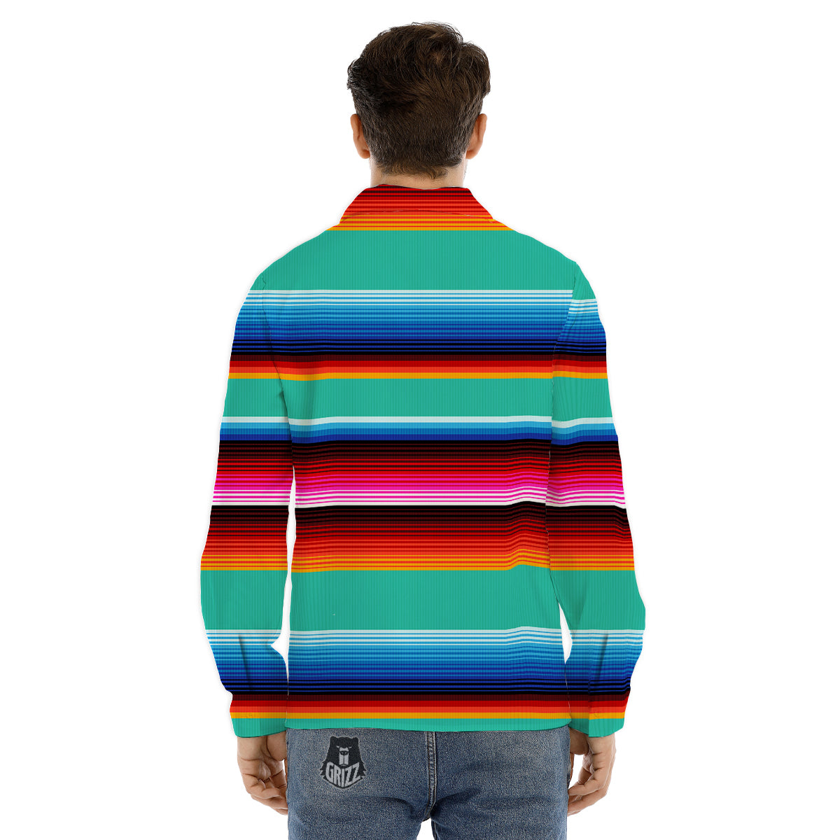 Blanket Stripes Cinco De Mayo Print Men's Dress Shirts-grizzshop