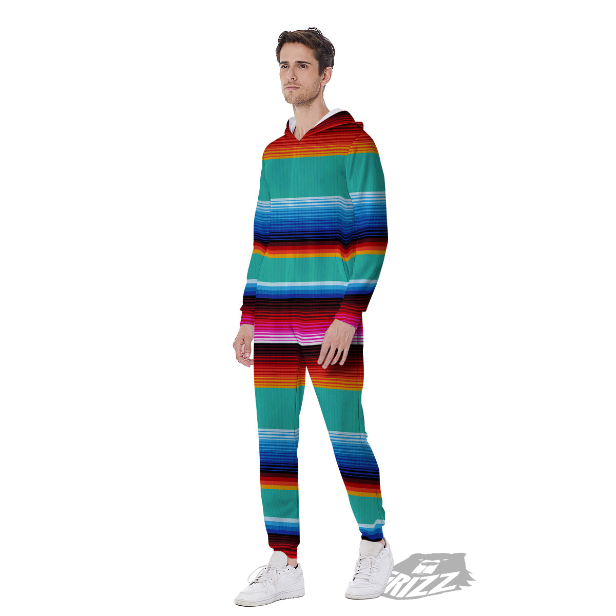 Blanket Stripes Cinco De Mayo Print Men's Jumpsuit-grizzshop