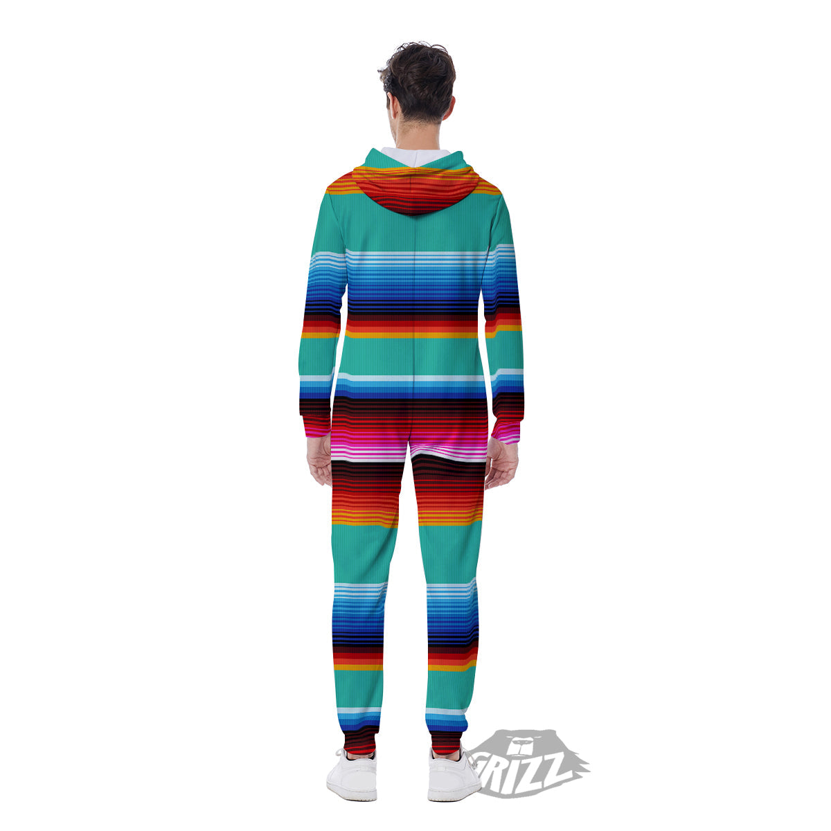 Blanket Stripes Cinco De Mayo Print Men's Jumpsuit-grizzshop