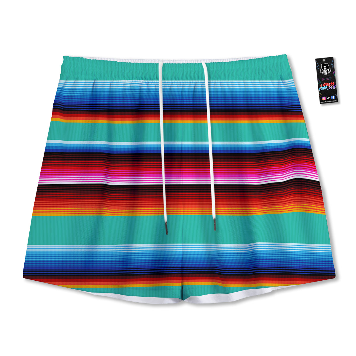 Cross Halloween Print Pattern Mesh Shorts