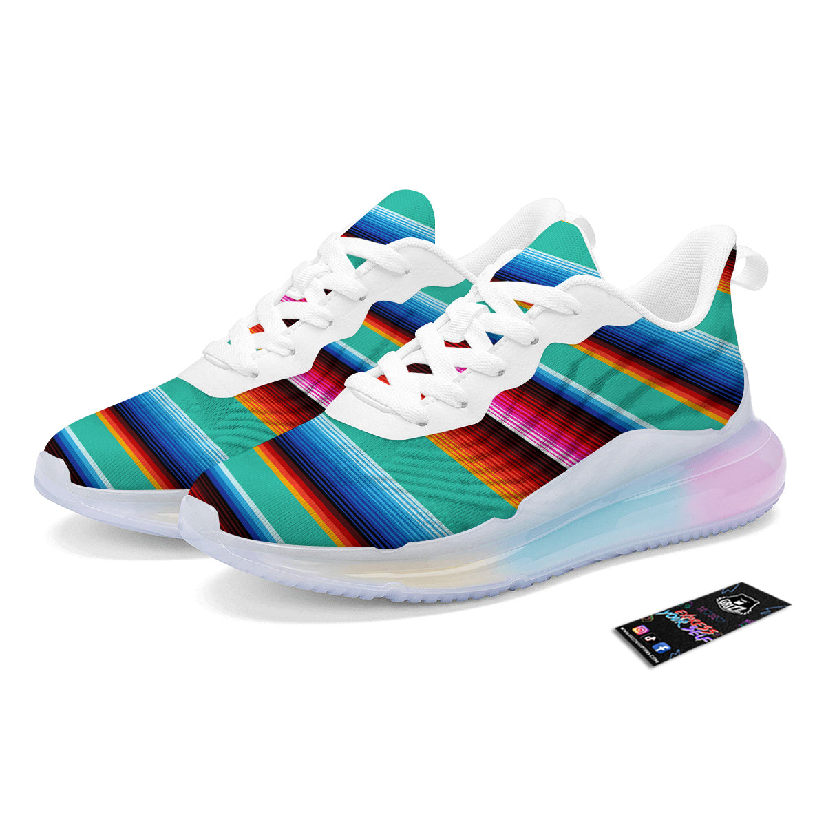 Blanket Stripes Cinco De Mayo Print Running Sneakers-grizzshop