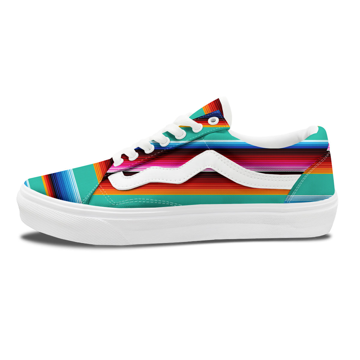Blanket Stripes Cinco De Mayo Print Skate Shoes-grizzshop