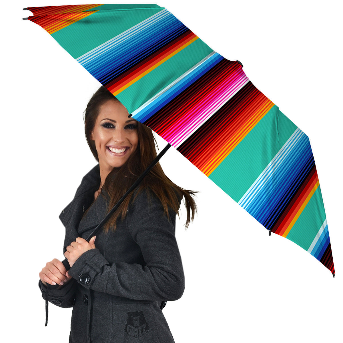 Blanket Stripes Cinco De Mayo Print Umbrella-grizzshop