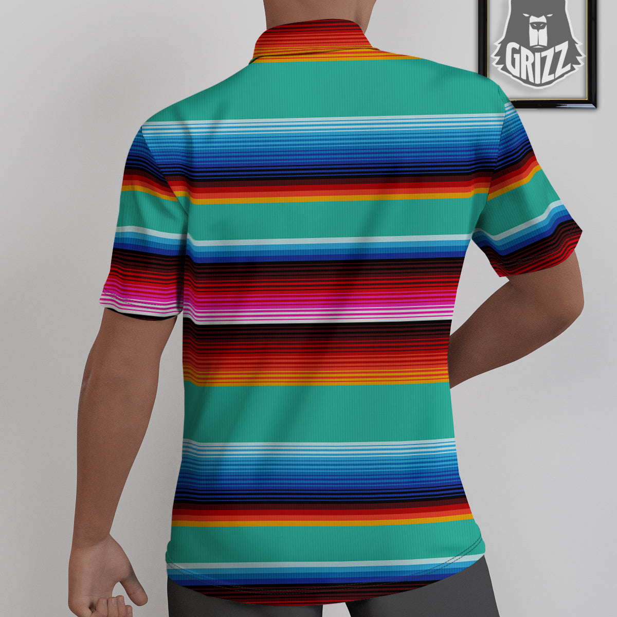 Blanket Stripes Cinco De Mayo Print Untucked Shirts-grizzshop