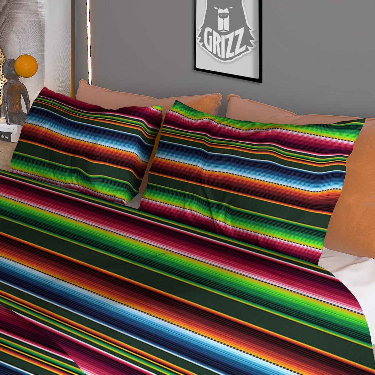 Blanket Tribal Mexican Print Pattern Duvet Cover Bedding Set