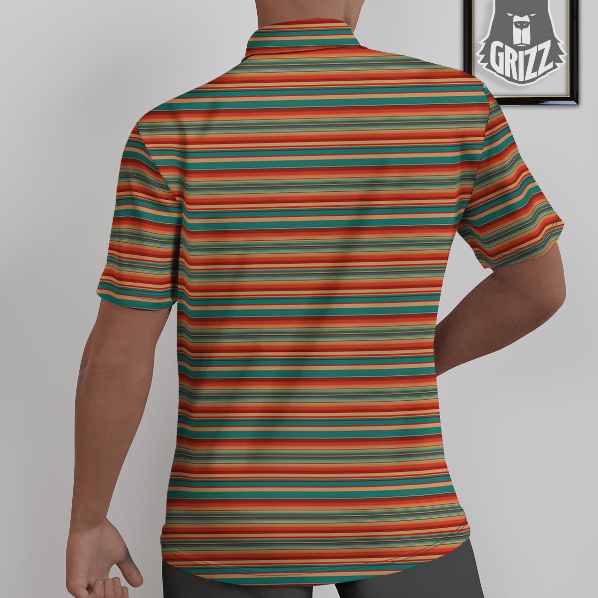 Blanket Tribal Serape Print Pattern Untucked Shirts-grizzshop