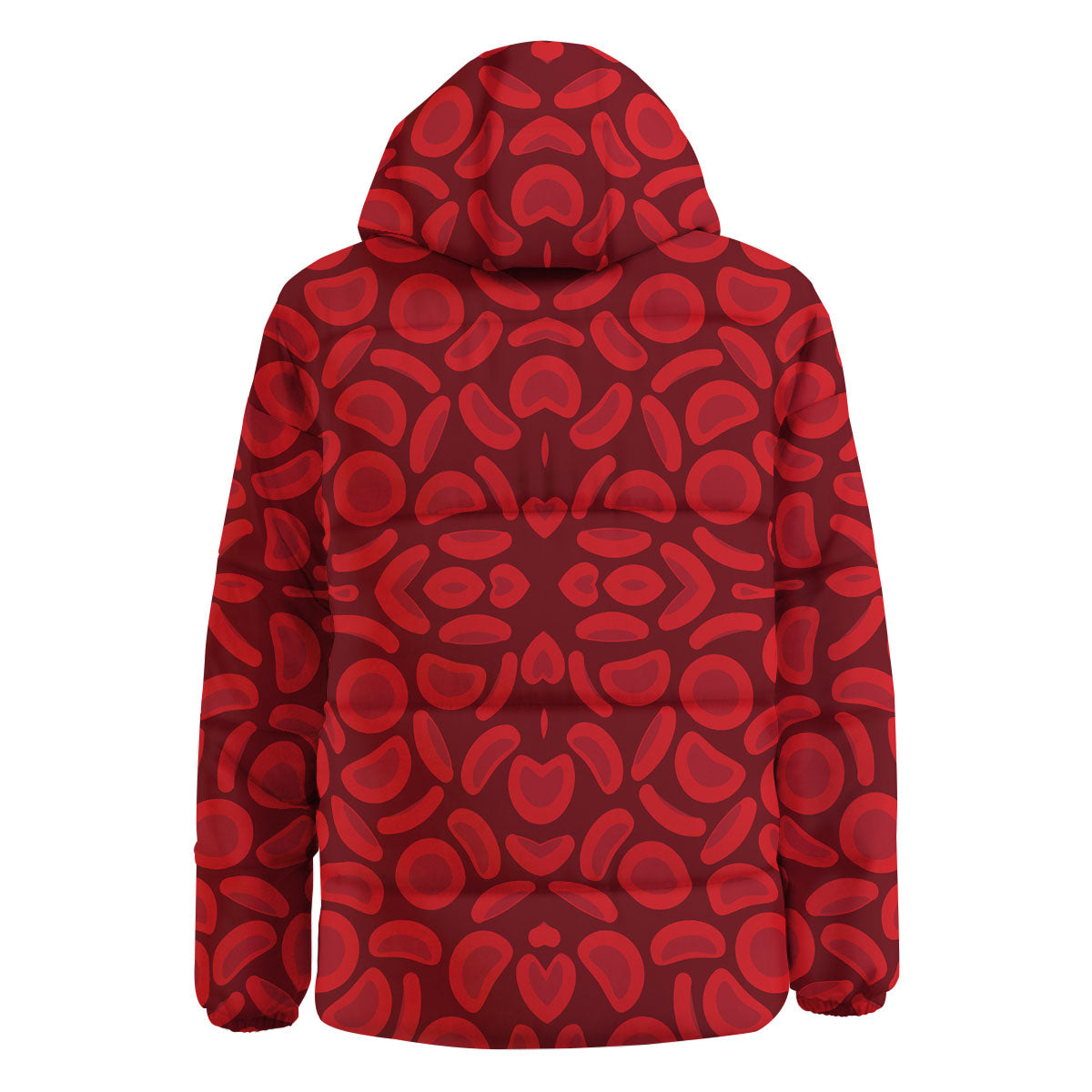 Blood Cells Red Print Pattern Down Jacket-grizzshop