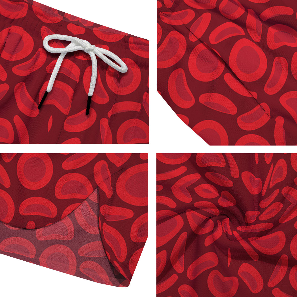Blood Cells Red Print Pattern Men's Running Shorts-grizzshop