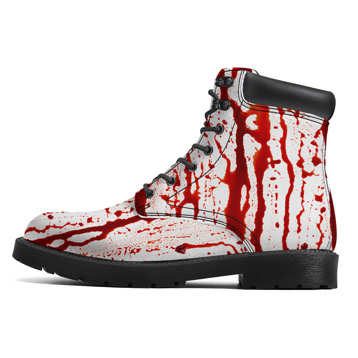 Blood Drip Print Boots-grizzshop
