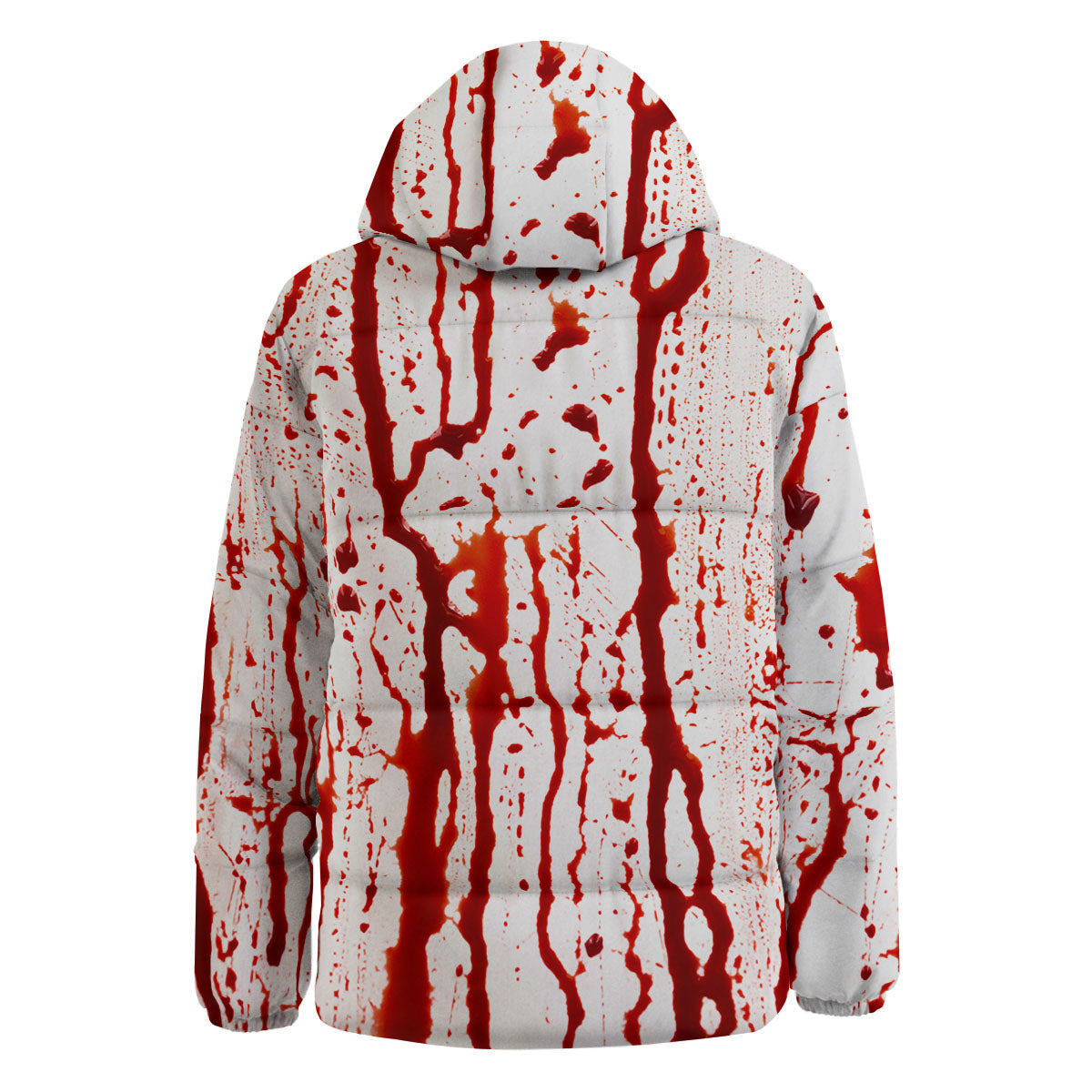 Blood Drip Print Down Jacket-grizzshop