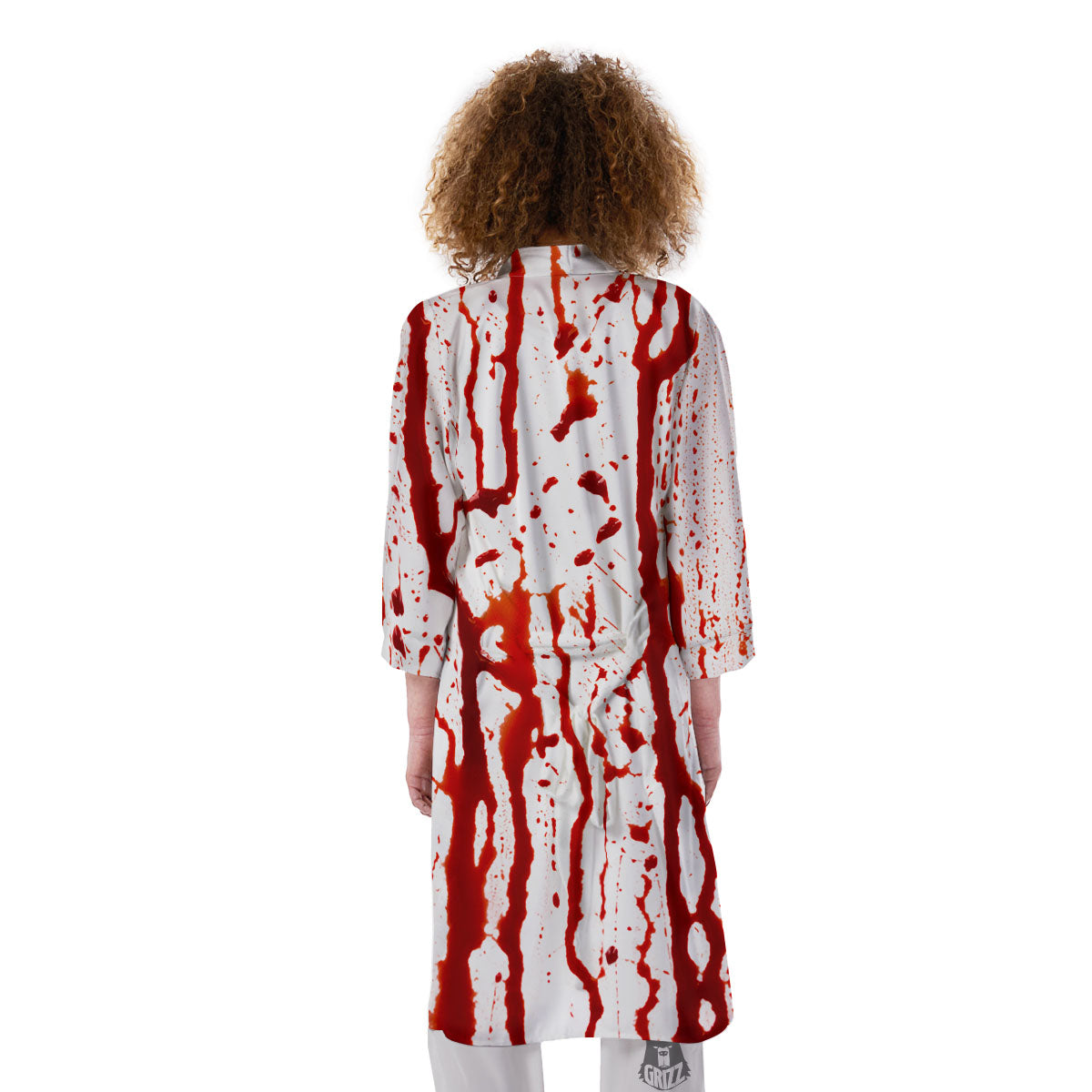 Blood Drip Print Kimono-grizzshop
