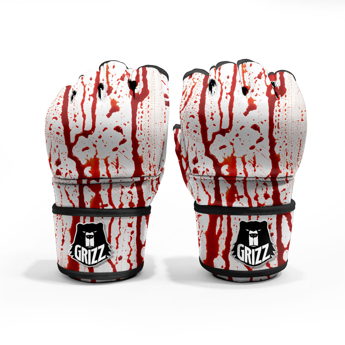 Blood Drip Print MMA Gloves-grizzshop
