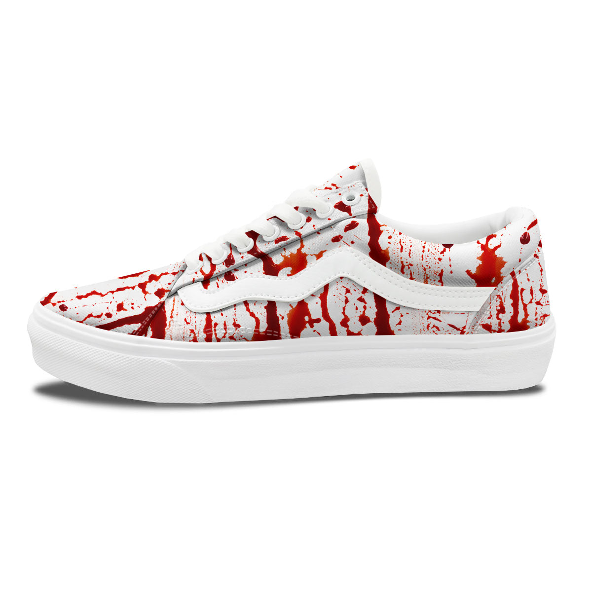 Blood Drip Print Skate Shoes-grizzshop