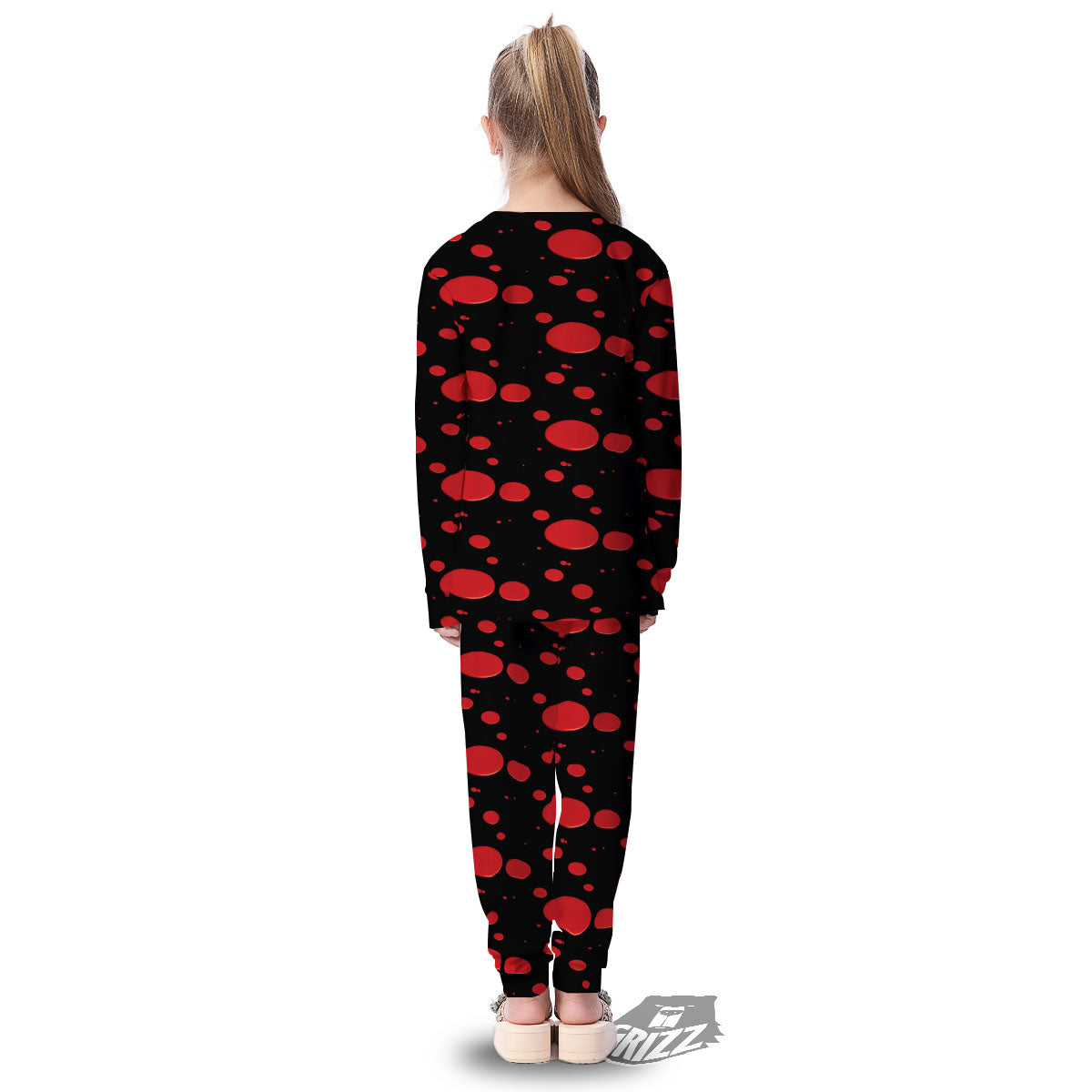 Blood Drop Red Print Pattern Kid's Pajamas-grizzshop