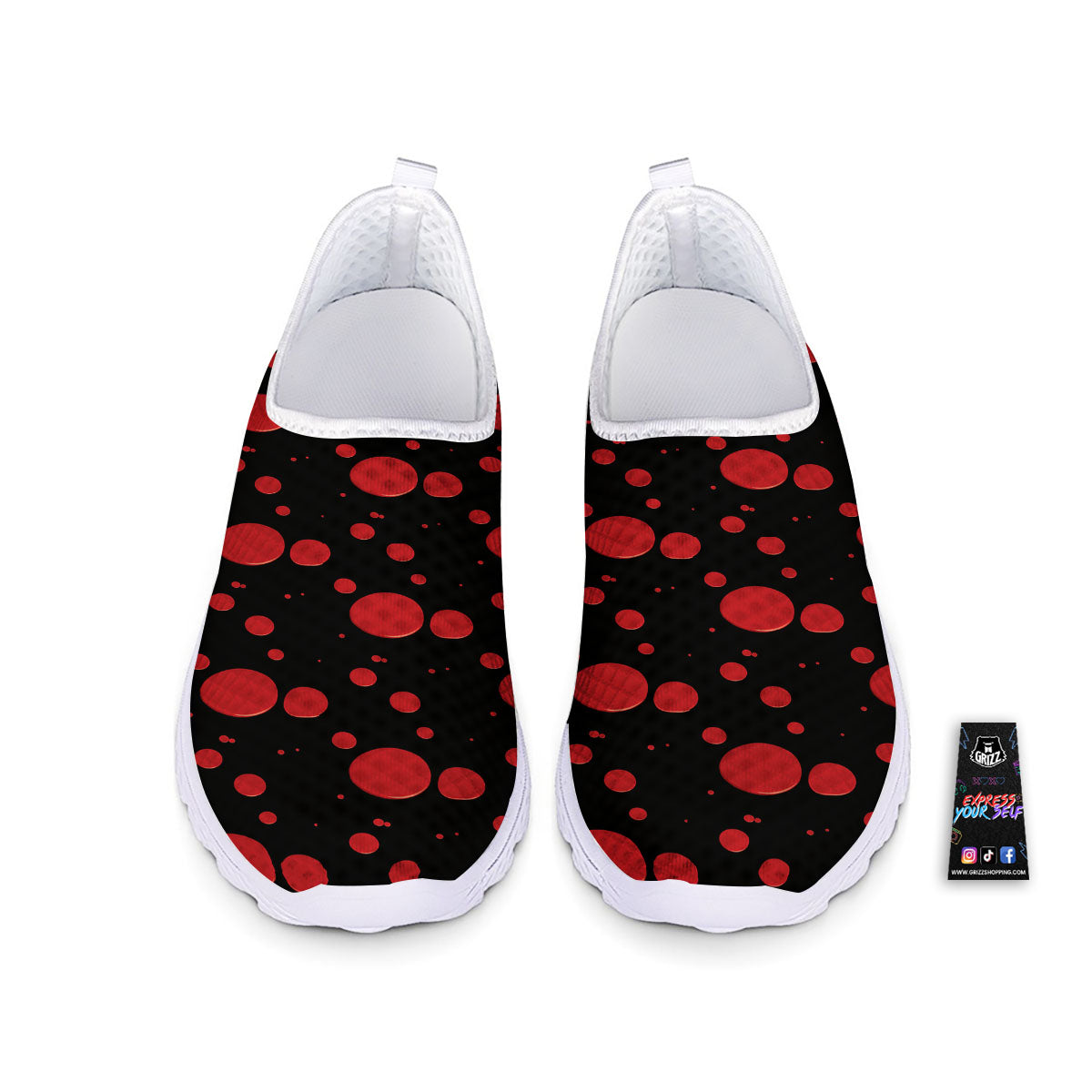 Blood Drop Red Print Pattern Nurse Shoes-grizzshop