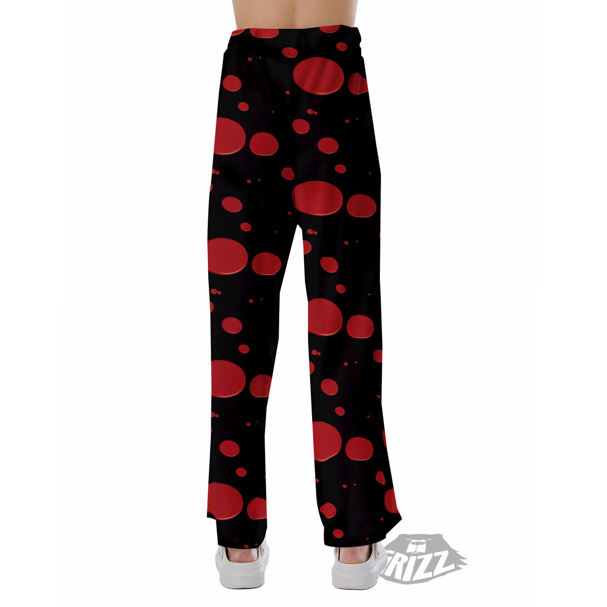 Blood Drop Red Print Pattern Pajama Pants-grizzshop