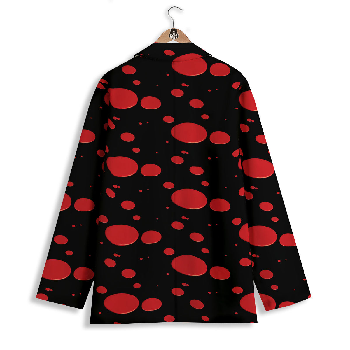 Blood Drop Red Print Pattern Women's Blazer-grizzshop
