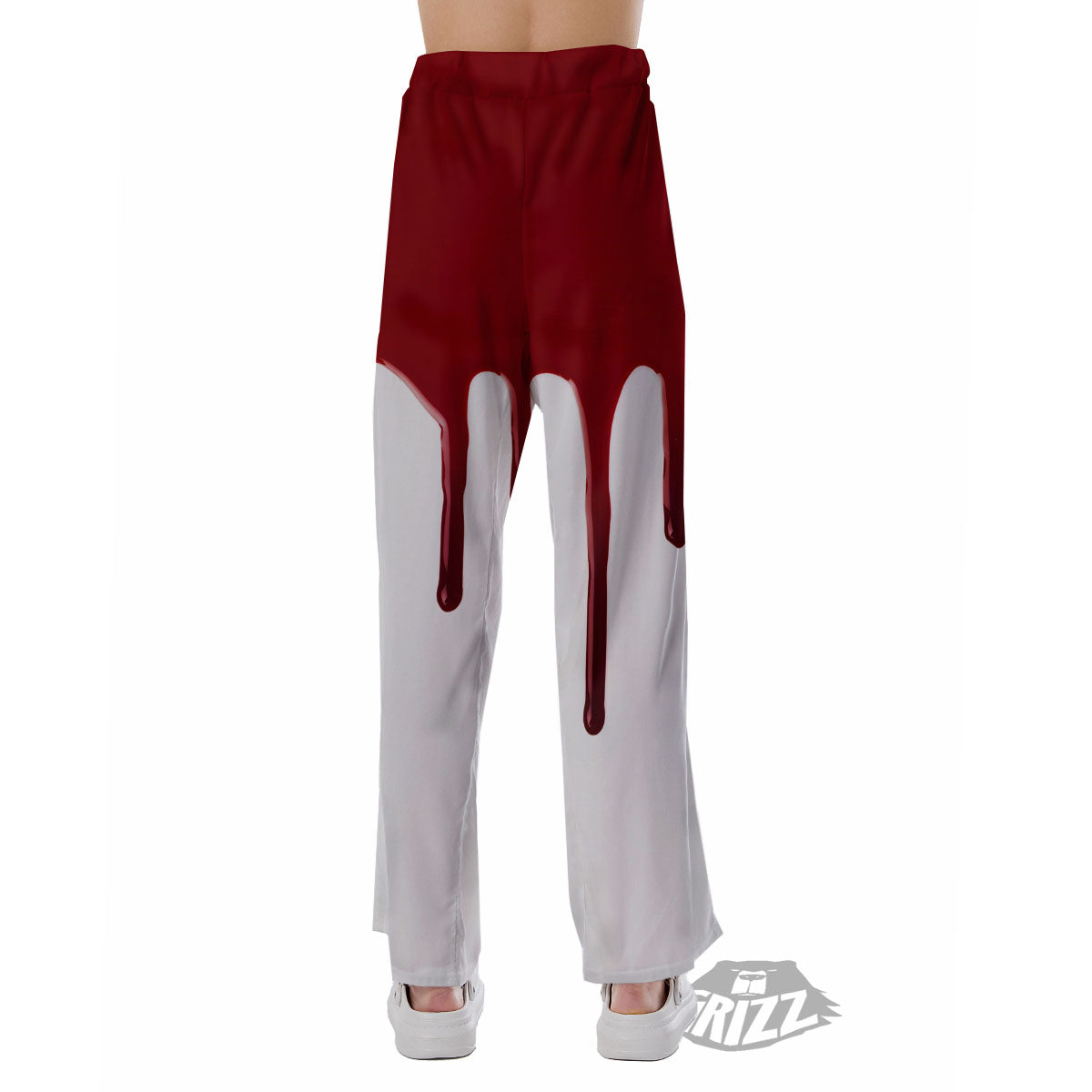 Blood Flowing Red Print Pajama Pants-grizzshop