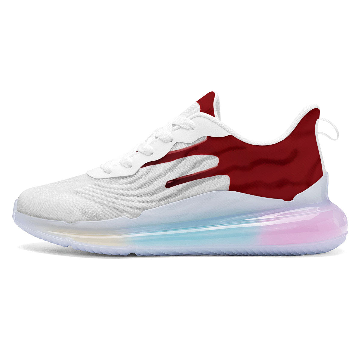 Blood Flowing Red Print Running Sneakers-grizzshop