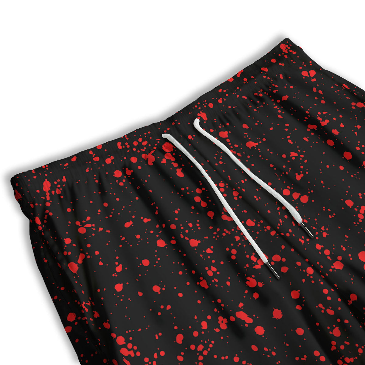 Blood Red Print Pattern Men's Athletic Shorts