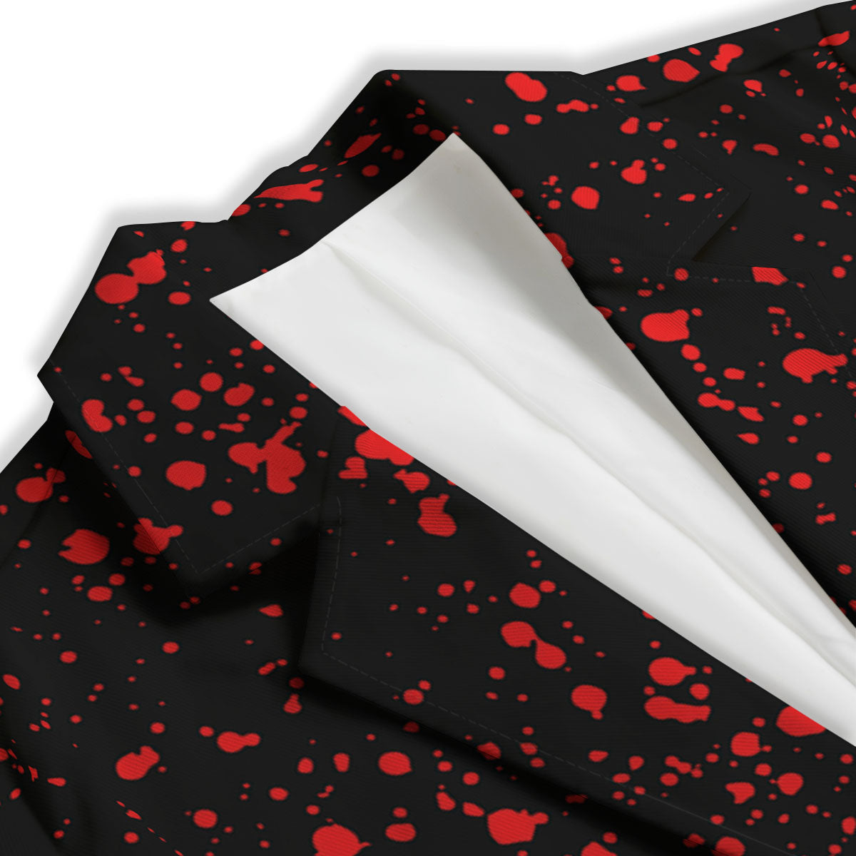 Blood Red Print Pattern Women's Blazer-grizzshop