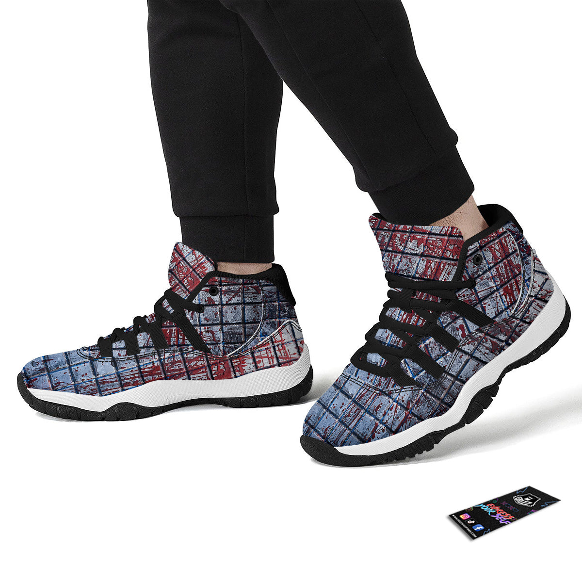 Blood Room Bloody Print Black Bball Shoes-grizzshop