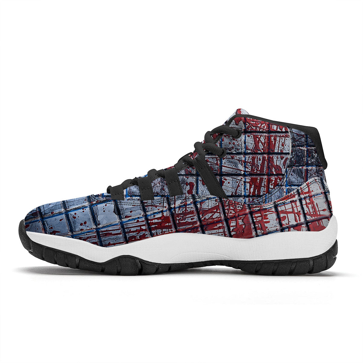Blood Room Bloody Print Black Bball Shoes-grizzshop
