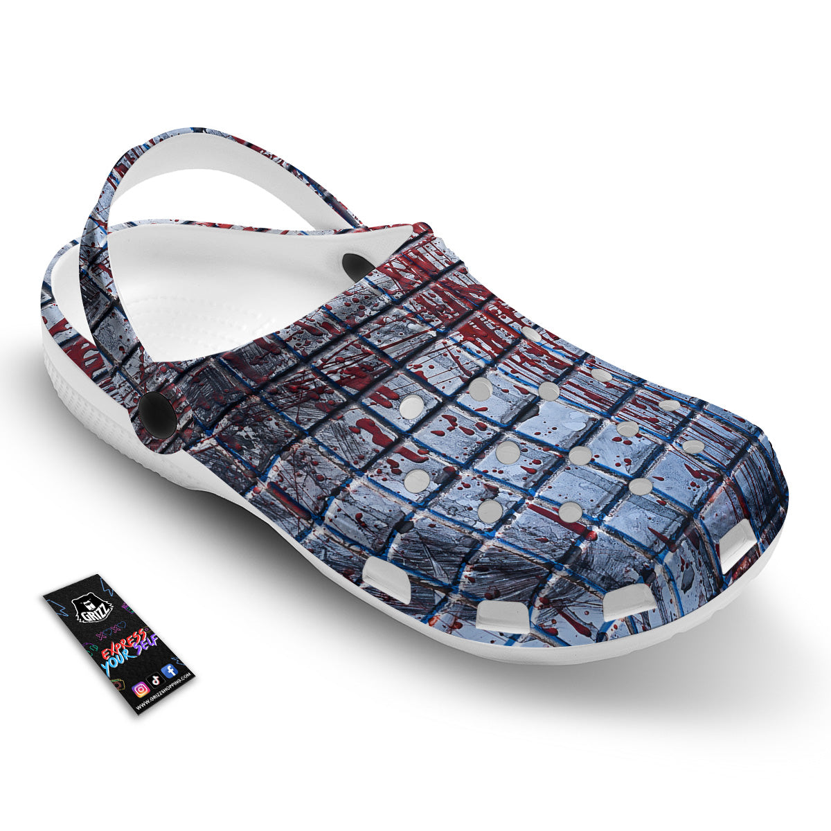 Blood Room Bloody Print Clog-grizzshop