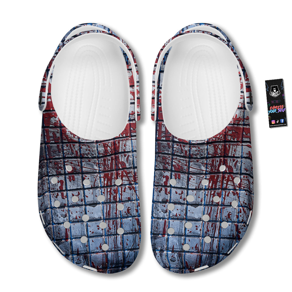 Blood Room Bloody Print Clog-grizzshop