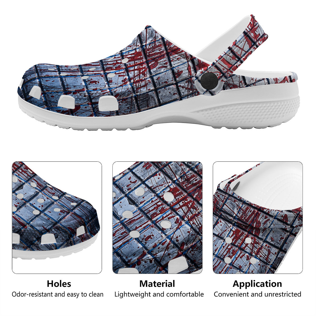 Blood Room Bloody Print Clog-grizzshop