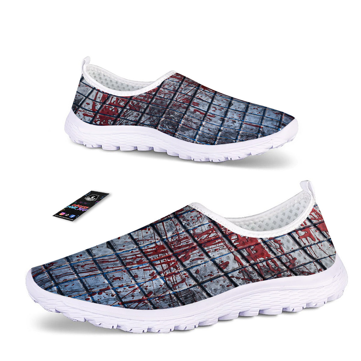 Blood Room Bloody Print Nurse Shoes-grizzshop