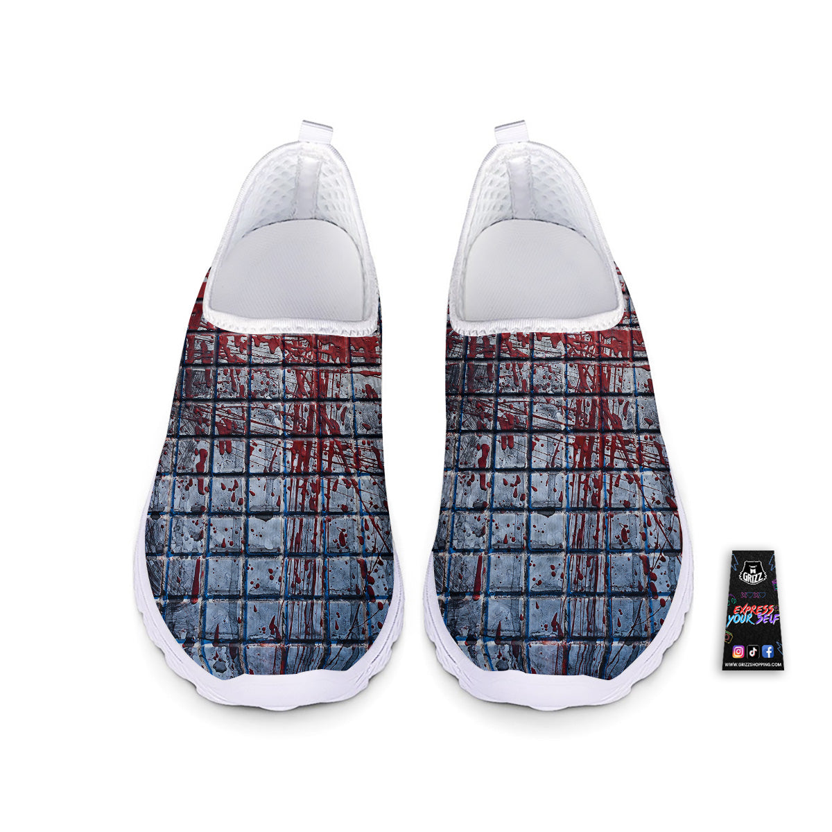 Blood Room Bloody Print Nurse Shoes-grizzshop