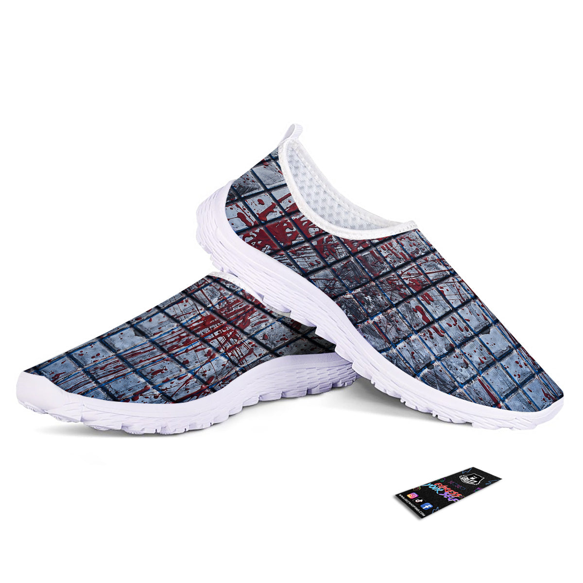 Blood Room Bloody Print Nurse Shoes-grizzshop